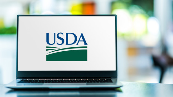 USDA logo on computer screen